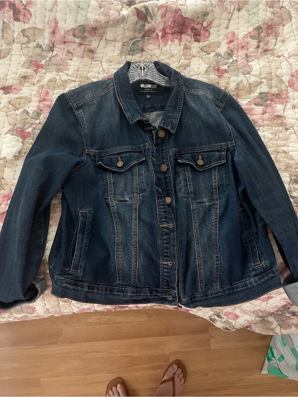 William Rast Dark Indigo Denim Trucker Jacket